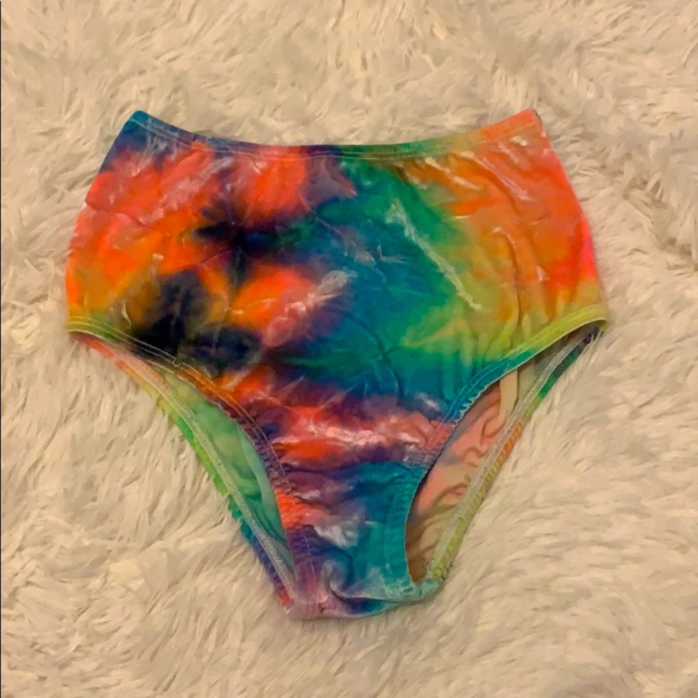 Rave or Festival Tie Dye High Waist Bottoms